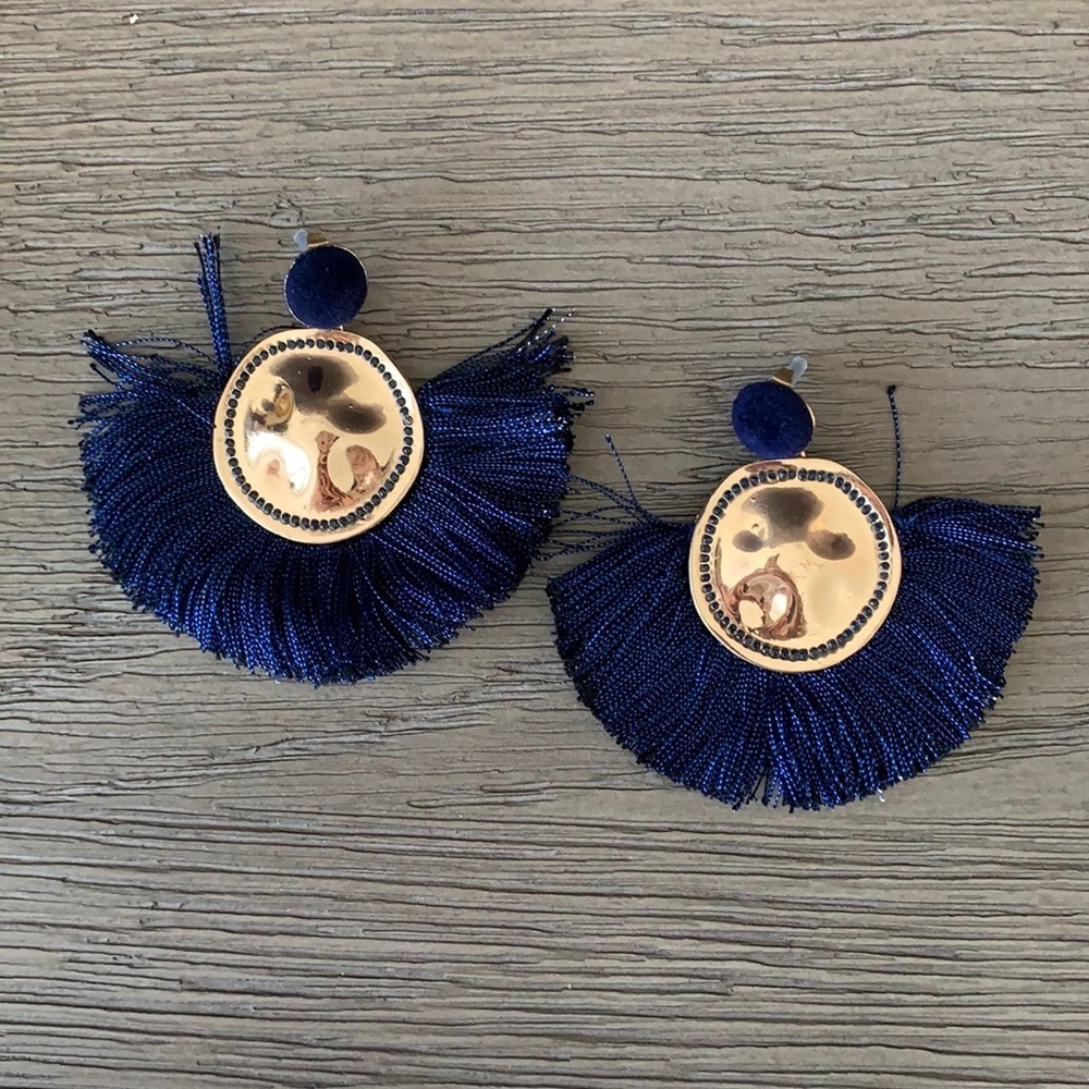 ASOS blue tassel earrings